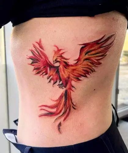 Ariana, Phoenix, Ribben, Color-tattoo